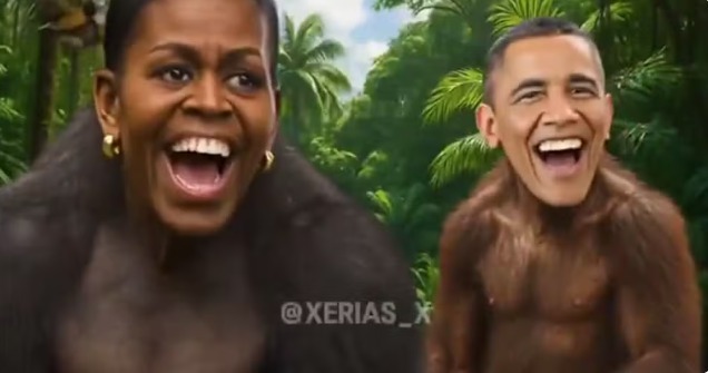 Trump posta vídeo com Michelle e Obama como macacos
