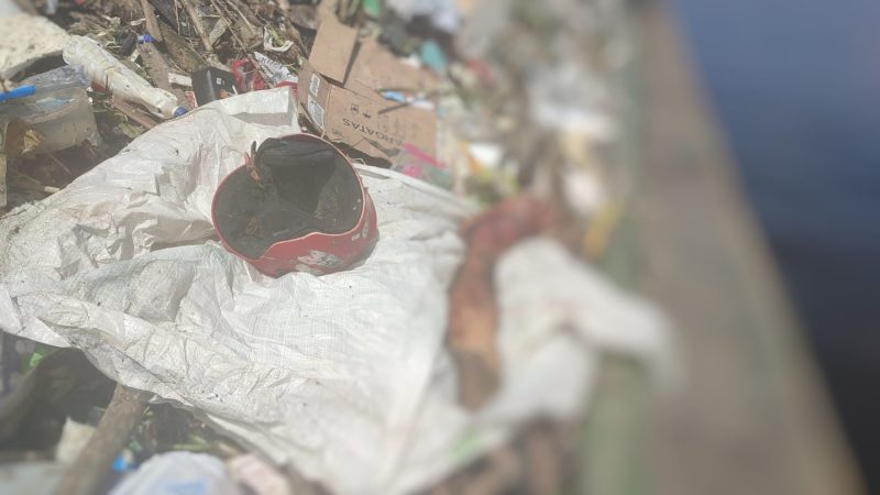 Garis encontram perna de homem em meio ao lixo em Manaus