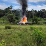 Aeronaves são destruídas durante operação contra o narcotráfico