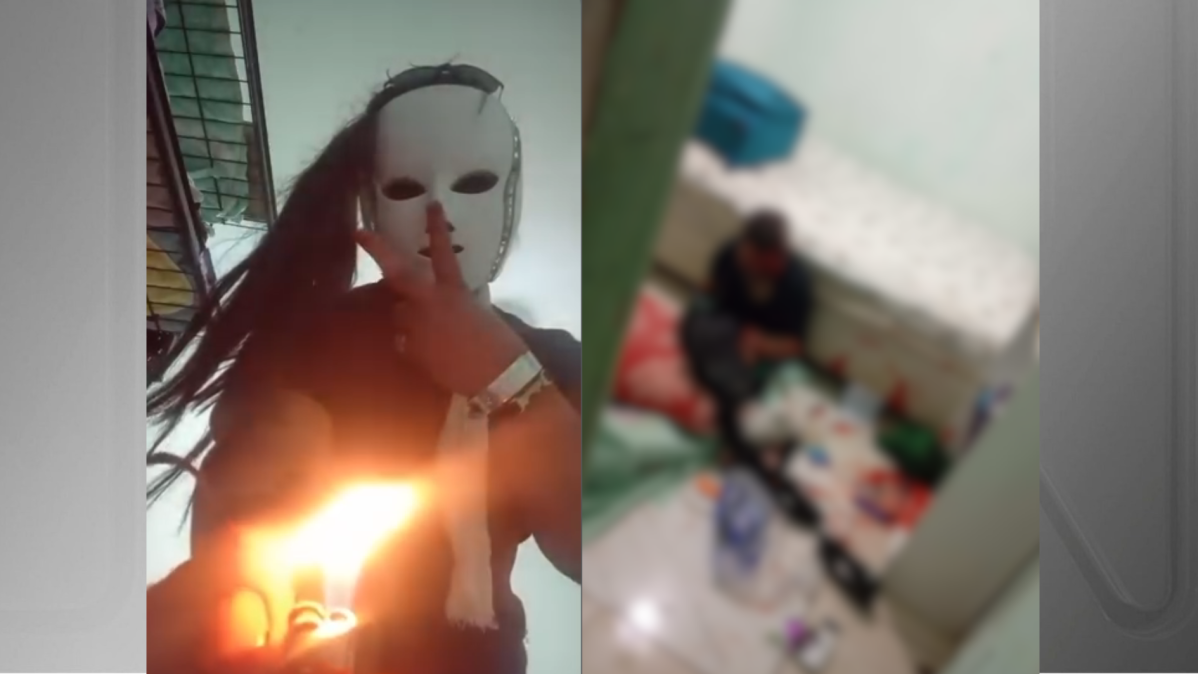 Mulher mascarada é presa após dopar e torturar homem com isqueiro