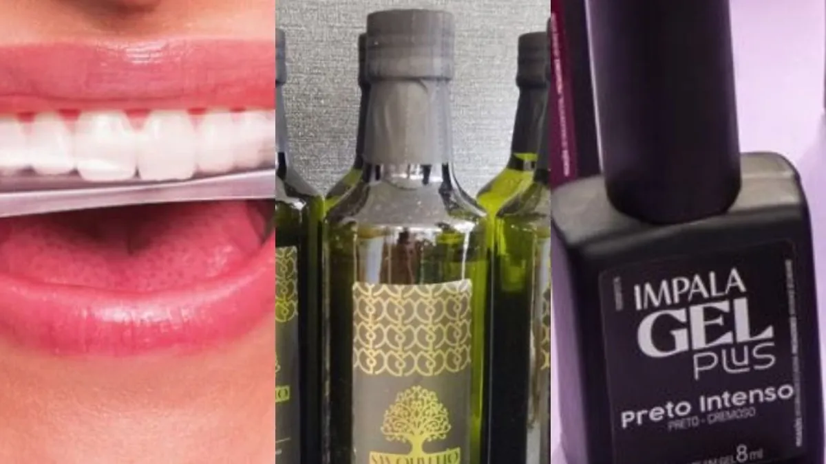 Anvisa manda recolher azeite, esmaltes e fitas dentais