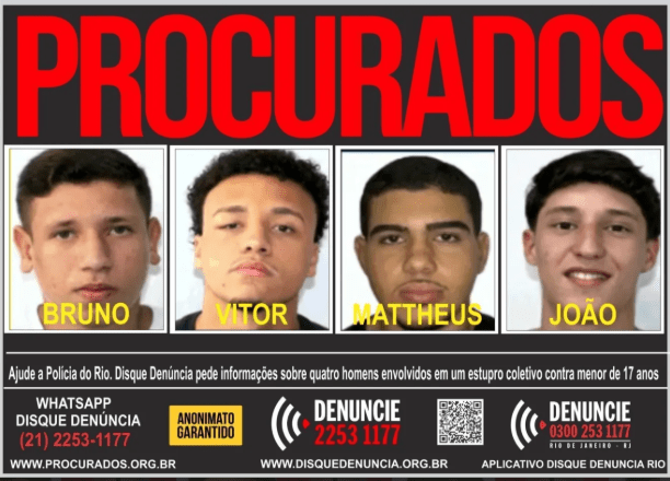 Polícia procura quatro suspeitos por estupro coletivo de adolescente em Copacabana