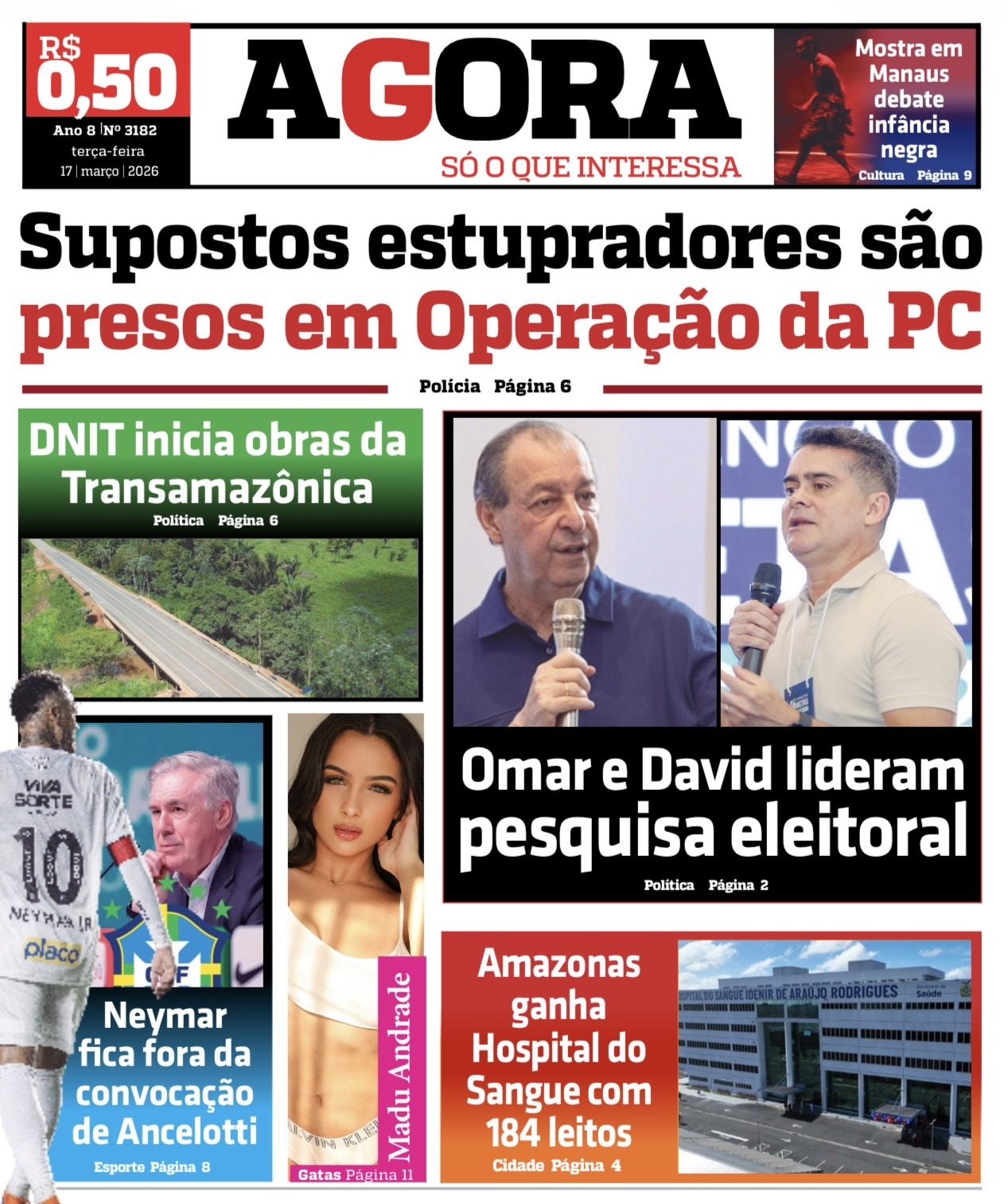 Jornal AGORA – terça-feira, 17 de março de 2026