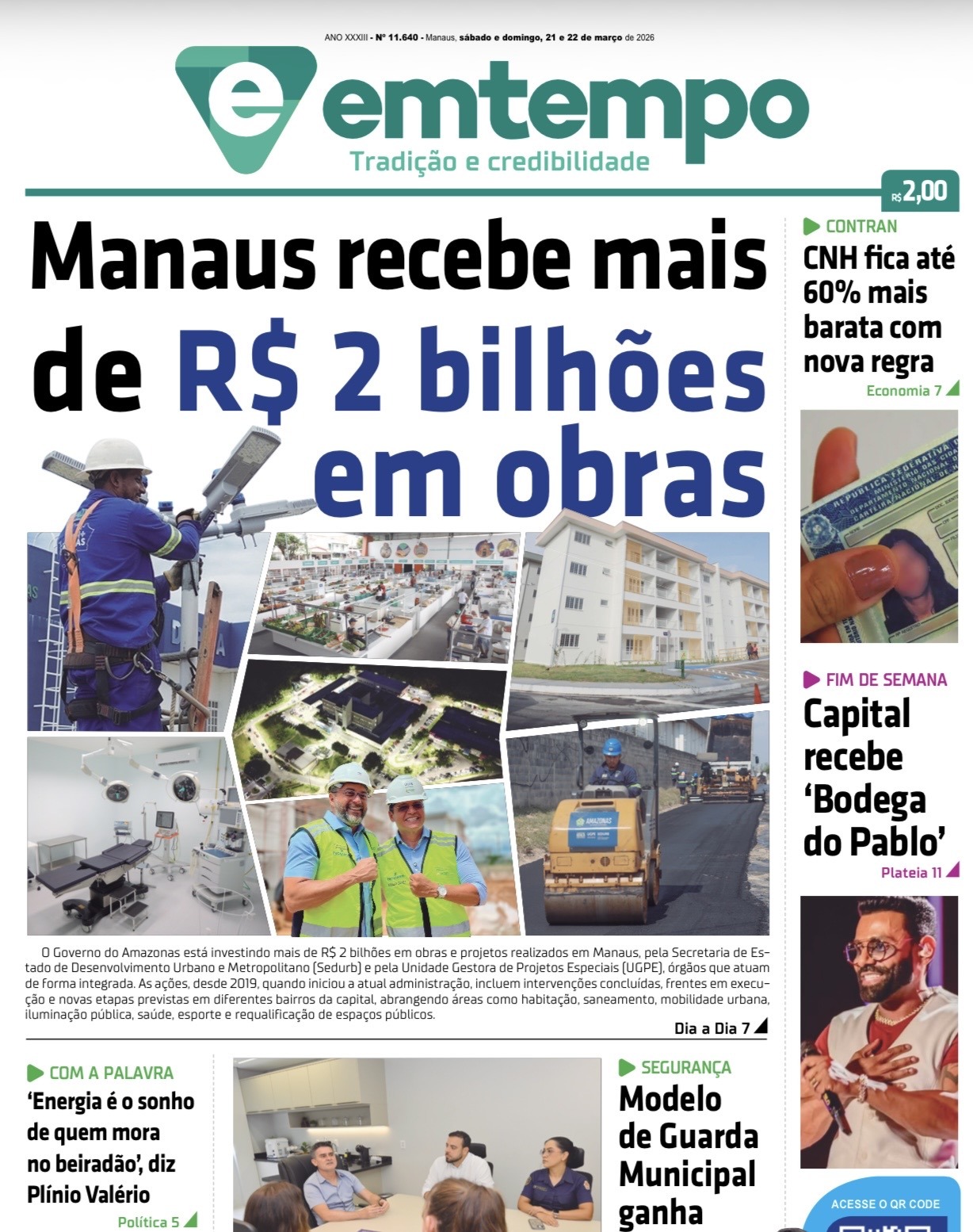 Jornal Em Tempo – sábado e domingo, 21 e 22 de março de 2026