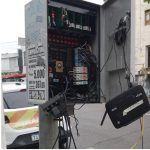 Vândalo destrói semáforo no Centro de Manaus