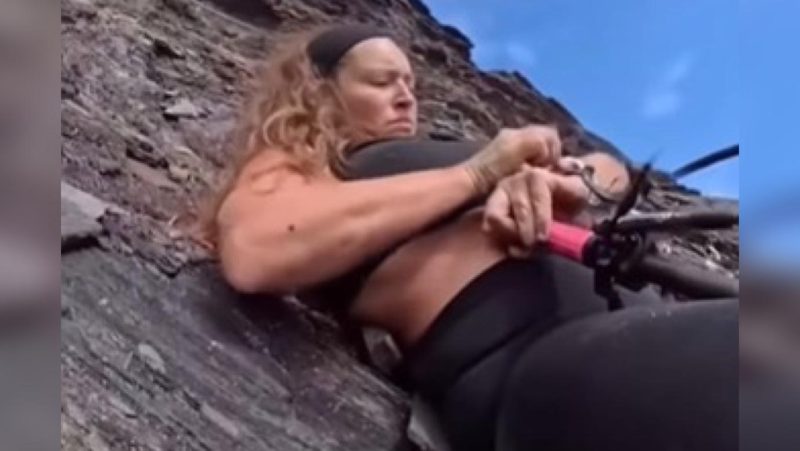 VÍDEO: Ciclista escorrega e quase cai de penhasco durante trilha na Espanha