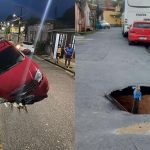 VÍDEO: Carro é engolido por buraco no Colônia Terra Nova em Manaus