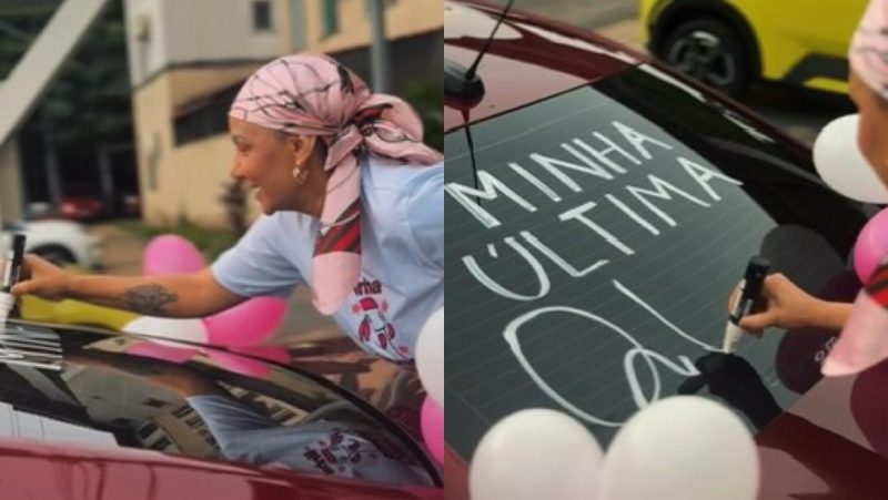 VÍDEO: Assistente social comemora última quimioterapia e recebe buzinaço de apoio em Manaus