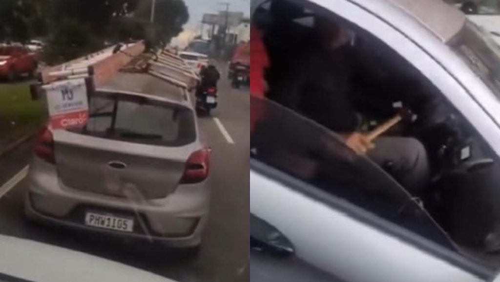 Motorista impede passagem de ambulância e ameaça socorristas com martelo em Manaus
