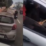VÍDEO: Motorista impede passagem de ambulância e ameaça socorristas com martelo em Manaus