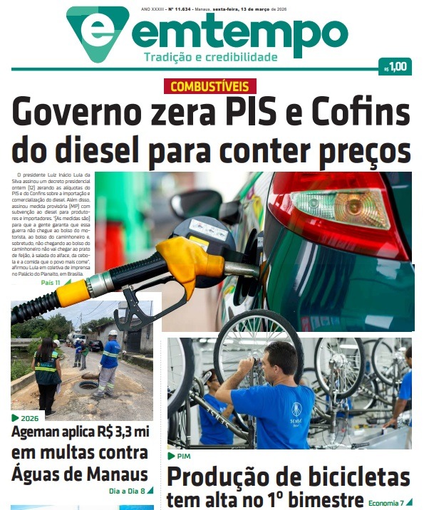 Jornal Em Tempo – sexta-feira, 13 de março de 2026