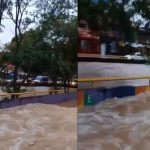 VÍDEO: Avenida Brasil vira ‘rio’ durante forte temporal em Manaus