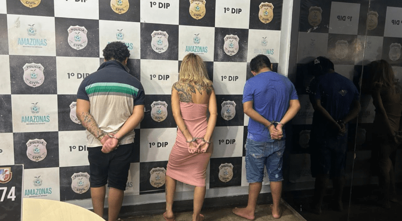 Trio é preso após assalto a loja no Adrianópolis, zona Centro-Sul de Manaus