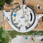 Obra da Oca Niemeyer avança no parque Encontro das Águas