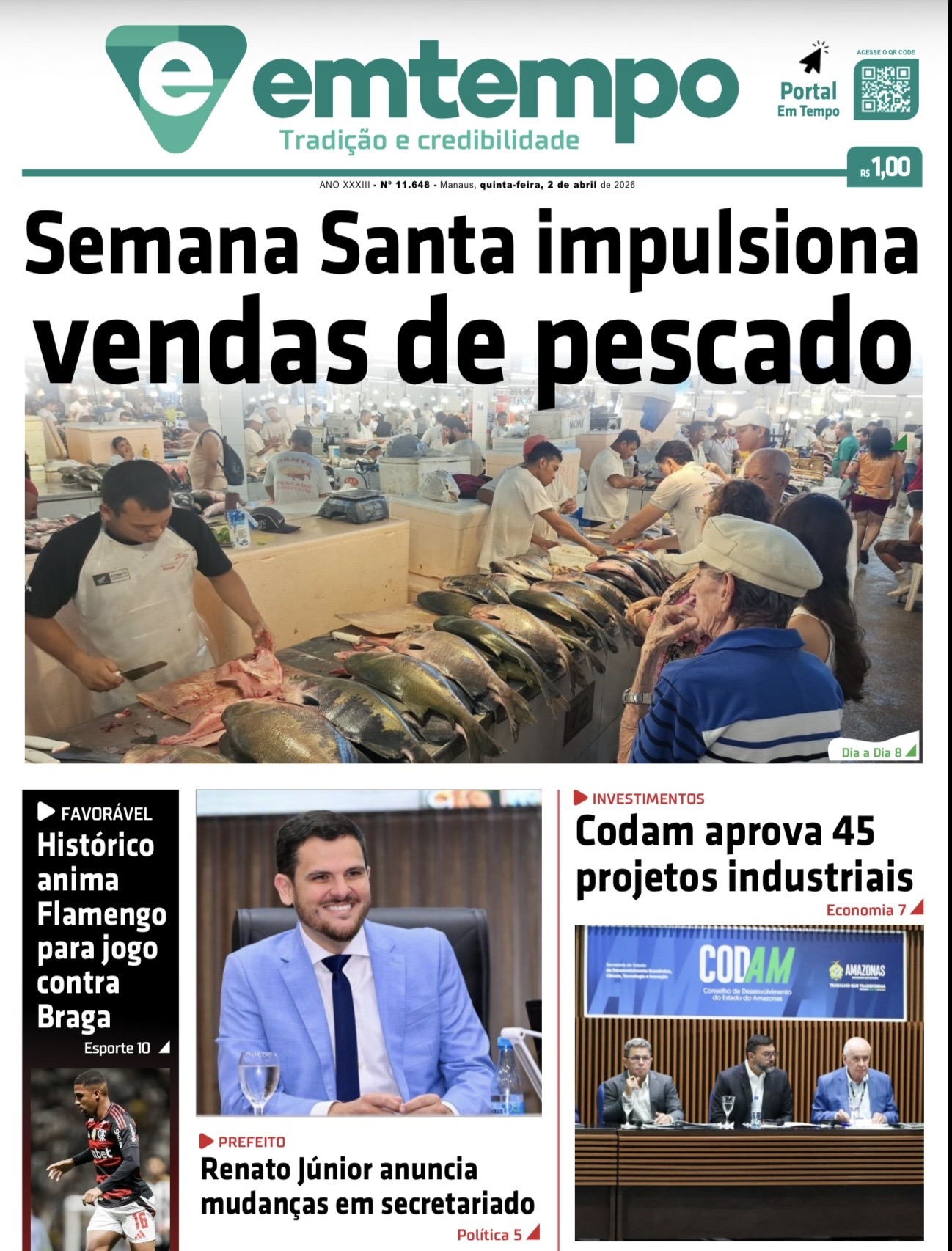 Jornal Em Tempo – quinta-feira, 2 de abril de 2026