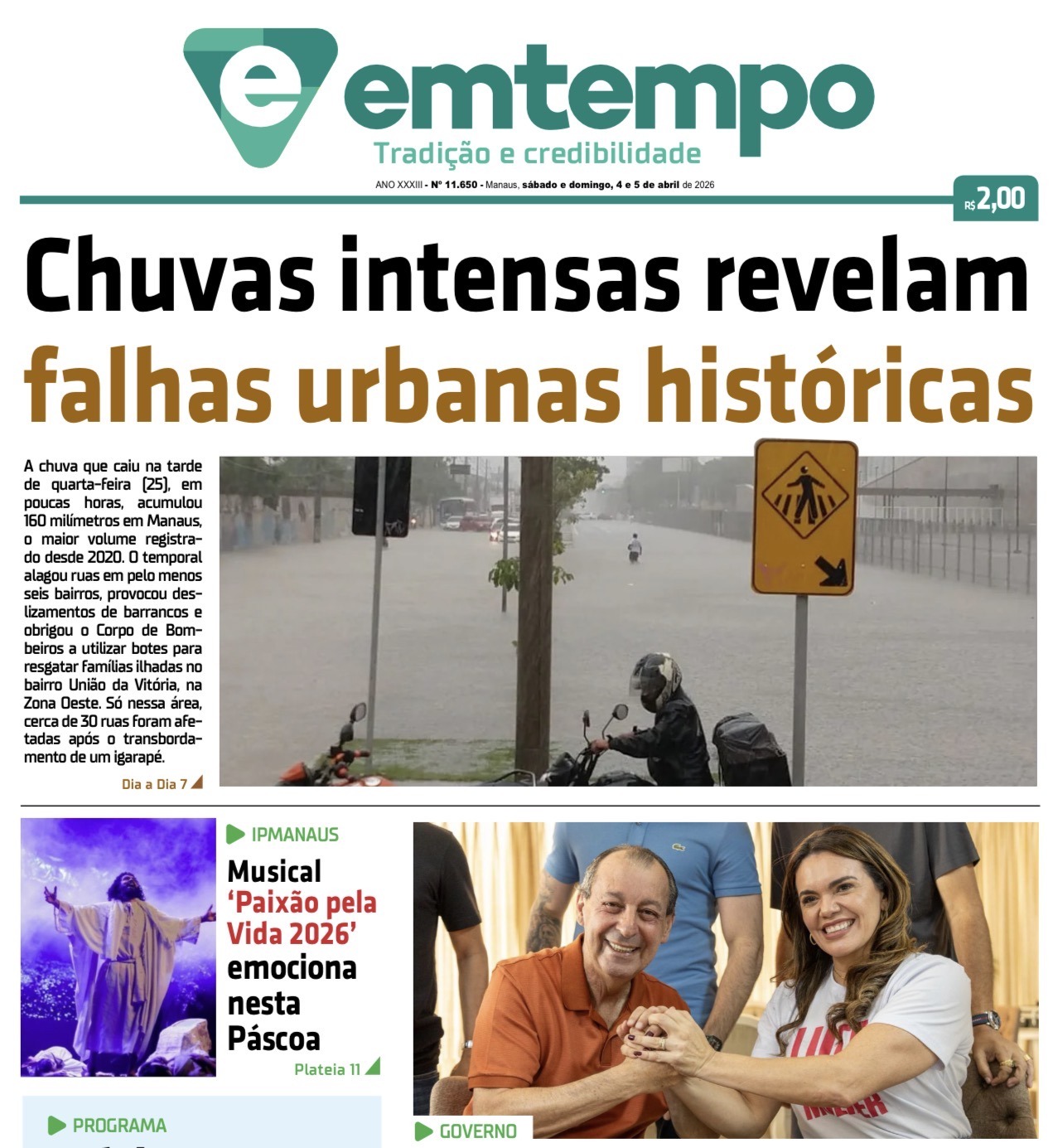 Jornal Em Tempo – sábado e domingo, 4 e 5 de abril de 2026