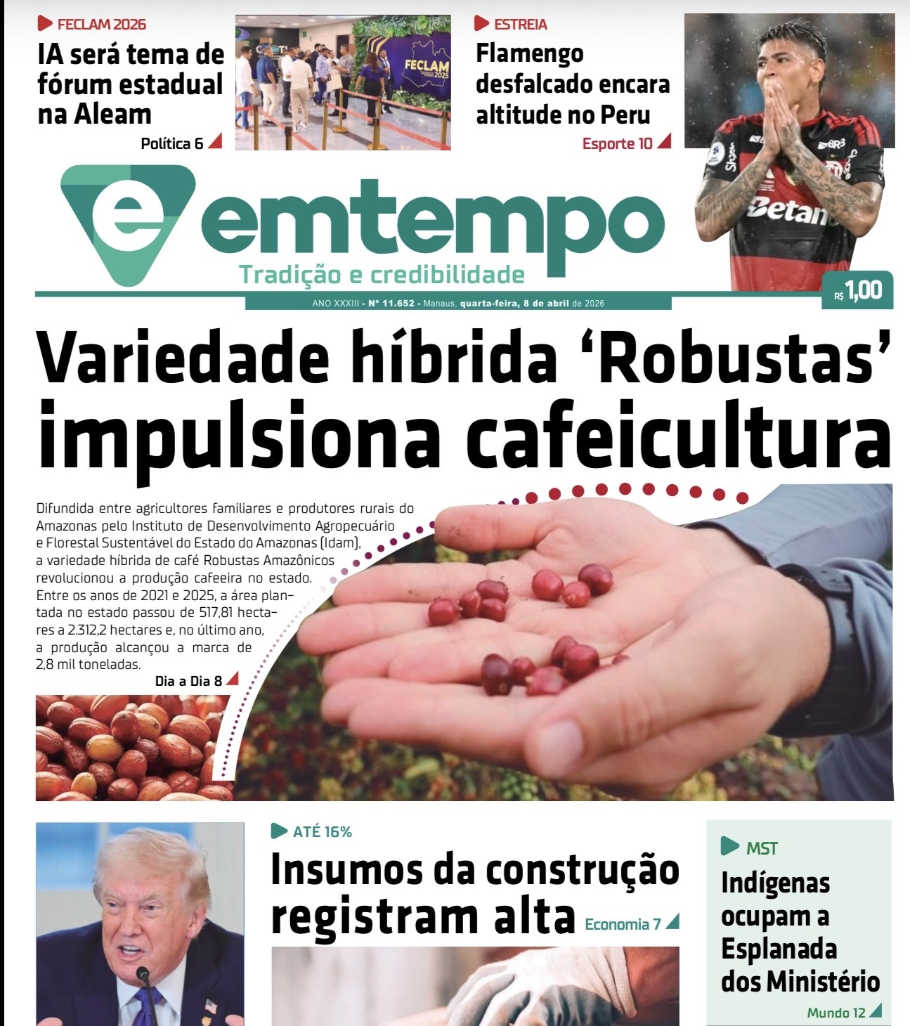 Jornal Em Tempo – quarta-feira, 8 de abril de 2026