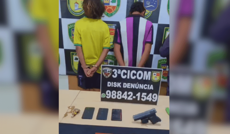 Dupla é presa ao tentar assaltar ônibus pela segunda vez no mesmo dia em Manaus