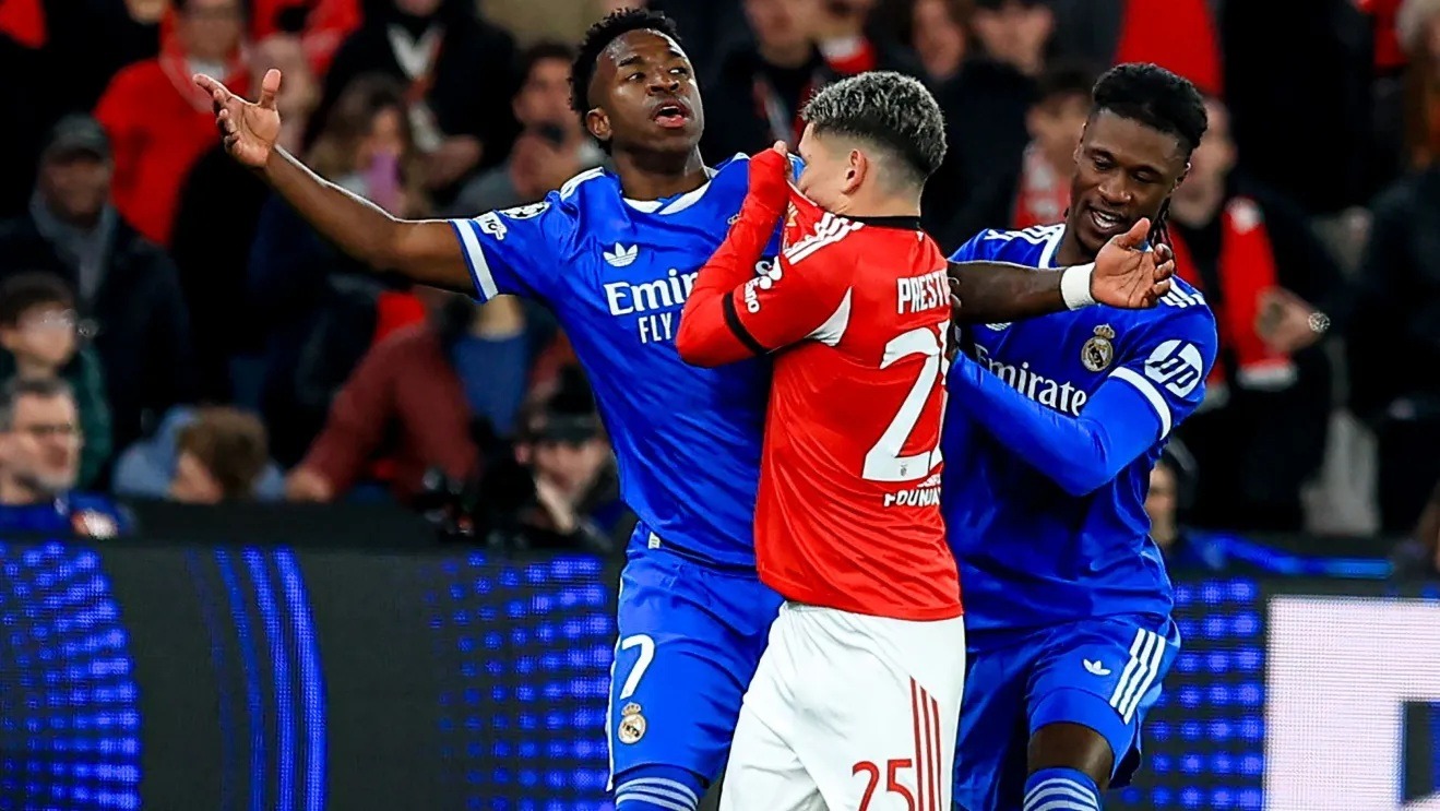 Uefa suspende Prestianni por racismo contra Vini Jr