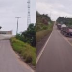 VÍDEO: Carretas tombam na ladeira ‘Maria Ceará’ e interditam BR-174