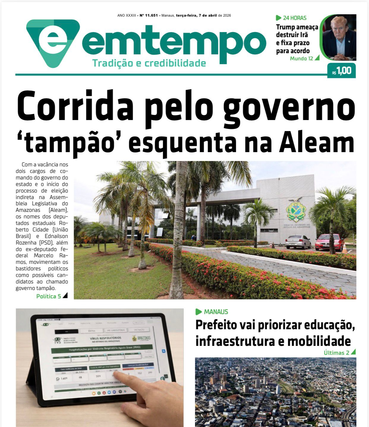 Jornal Em Tempo – terça-feira, 7 de abril de 2026