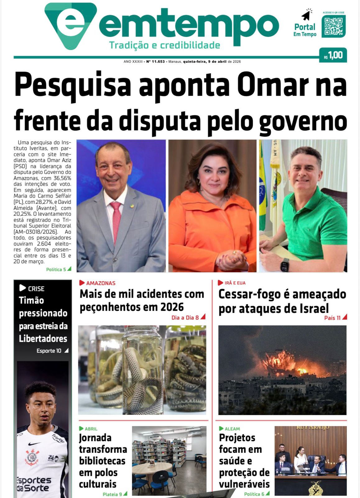 Jornal Em Tempo – quinta-feira, 9 de abril de 2026