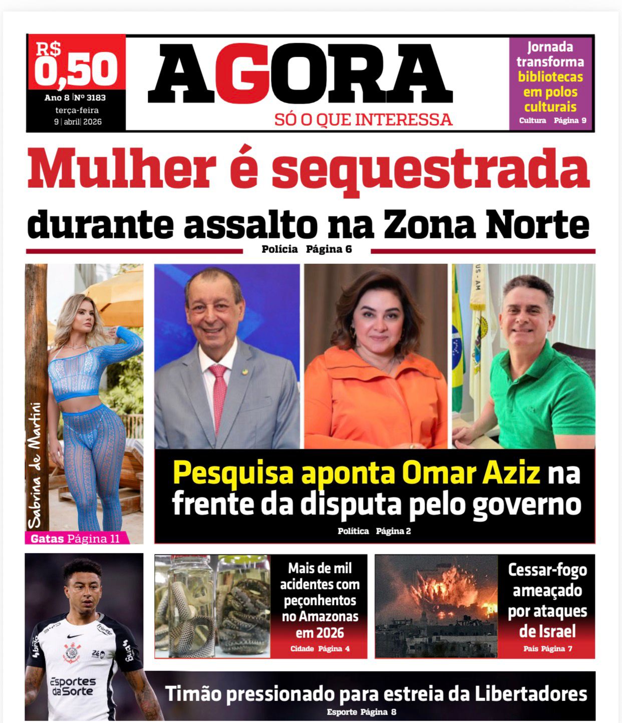 Jornal AGORA – quinta-feira, 9 de abril de 2026
