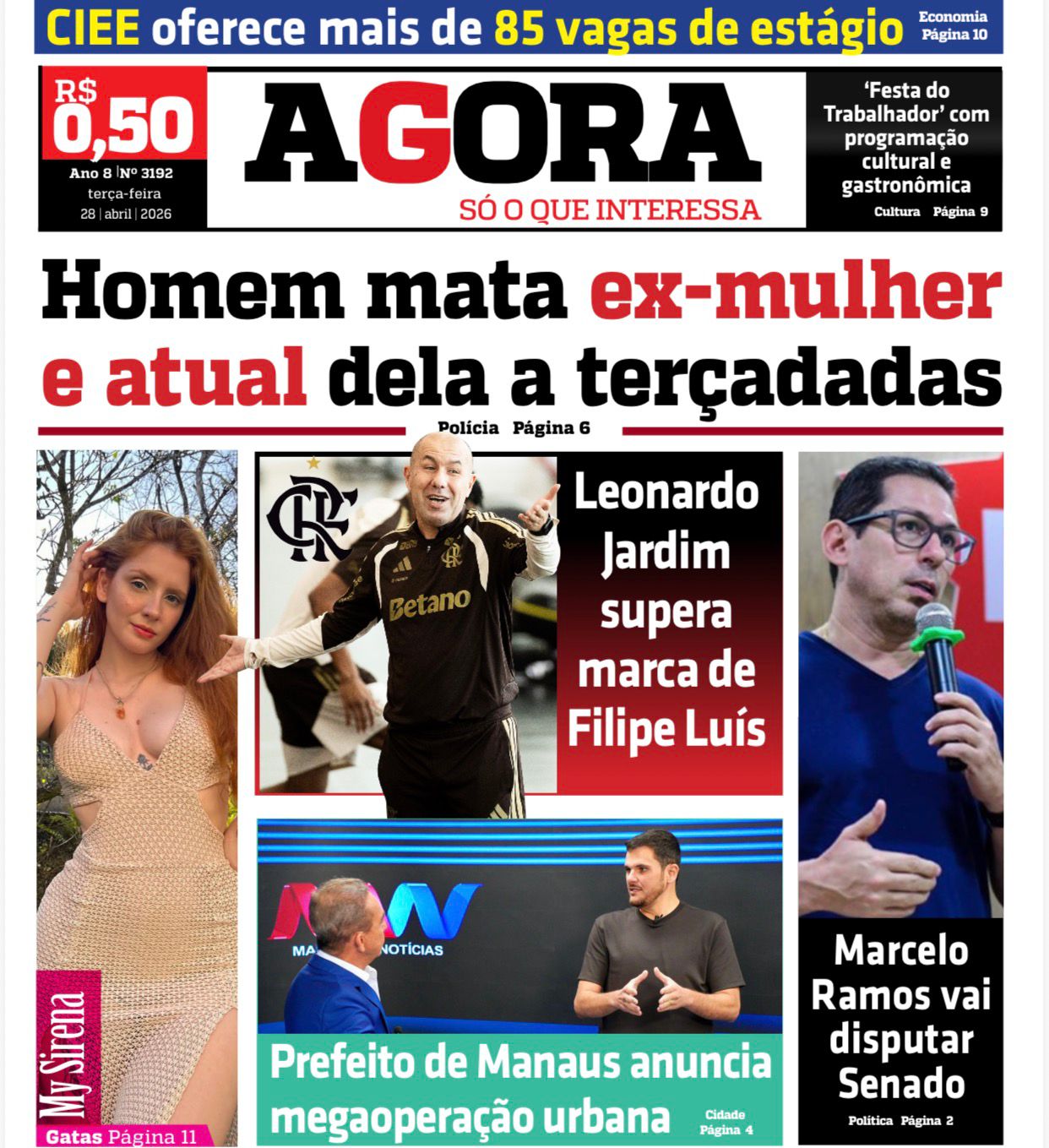 Jornal AGORA – terça-feira, 28 de abril de 2026