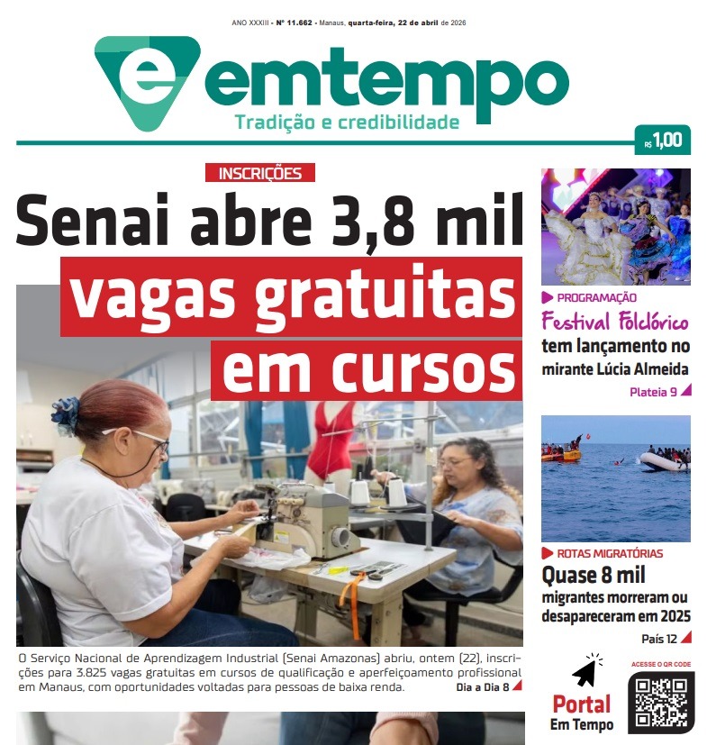 Jornal Em Tempo – quarta-feira, 22 de abril de 2026