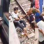 VÍDEO: Pai se joga nos trilhos para salvar filho de ser esmagado por trem