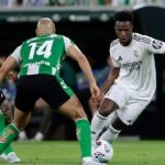 Vini Jr marca, mas Real Madrid cede empate ao Betis na La Liga