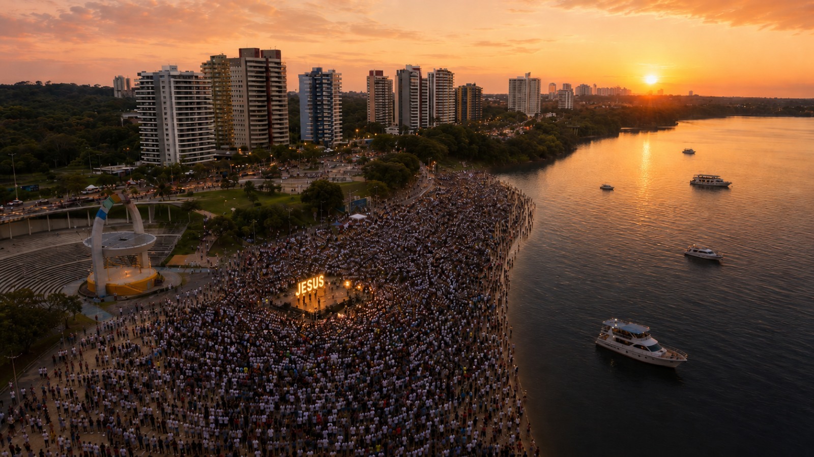 ‘Amanhecer Manaus’ deve reunir mais de 10 mil pessoas em encontro cristão na Ponta Negra