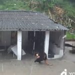 Vídeo mostra momento desespero de moraores após muro desabar e água invadir casa em Manaus