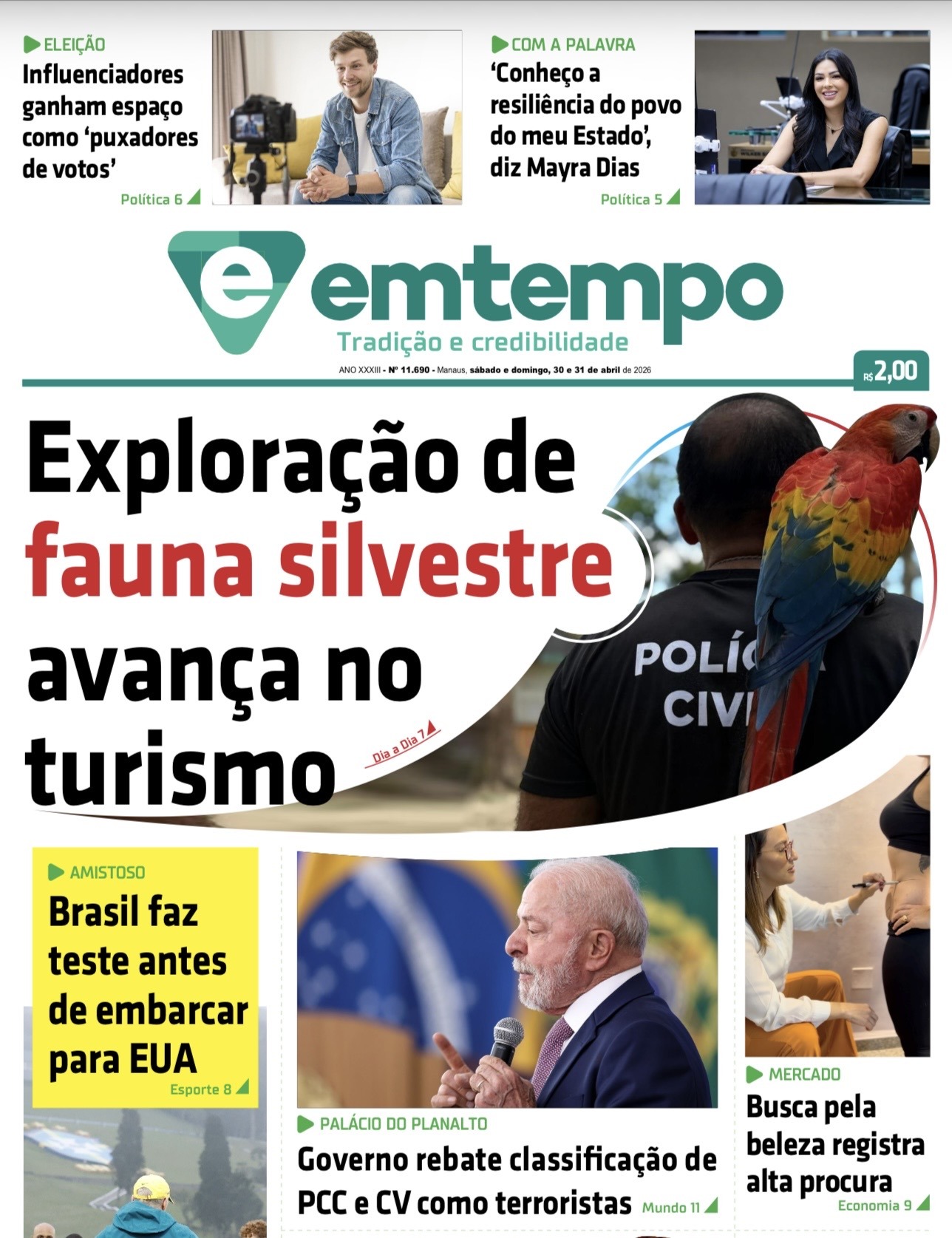 Jornal Em Tempo – sábado e domingo, 30 e 31 de maio de 2026