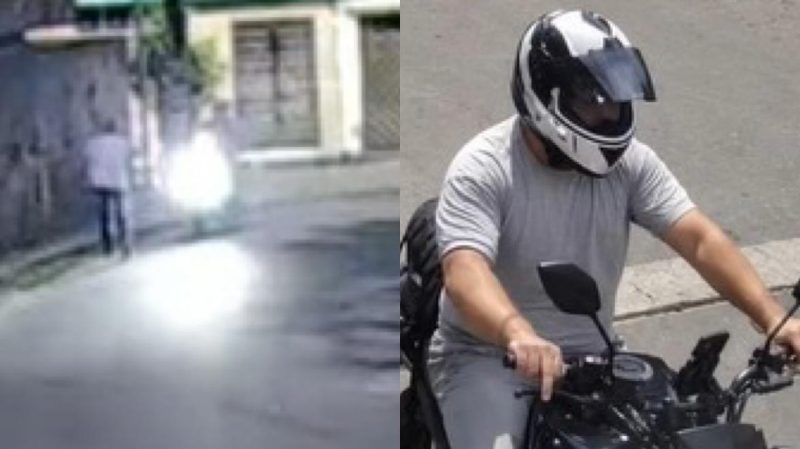 VÍDEO: Criminoso circula de moto pela rua antes de assaltar mulher em Manaus