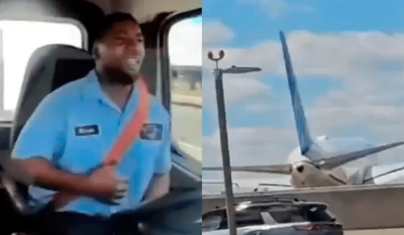 Avião atinge caminhão e poste durante pouso em aeroporto