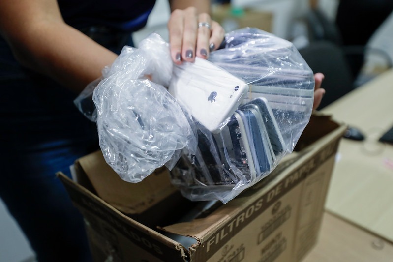 Celulares recuperados pelo programa RecuperaFone no Amazonas