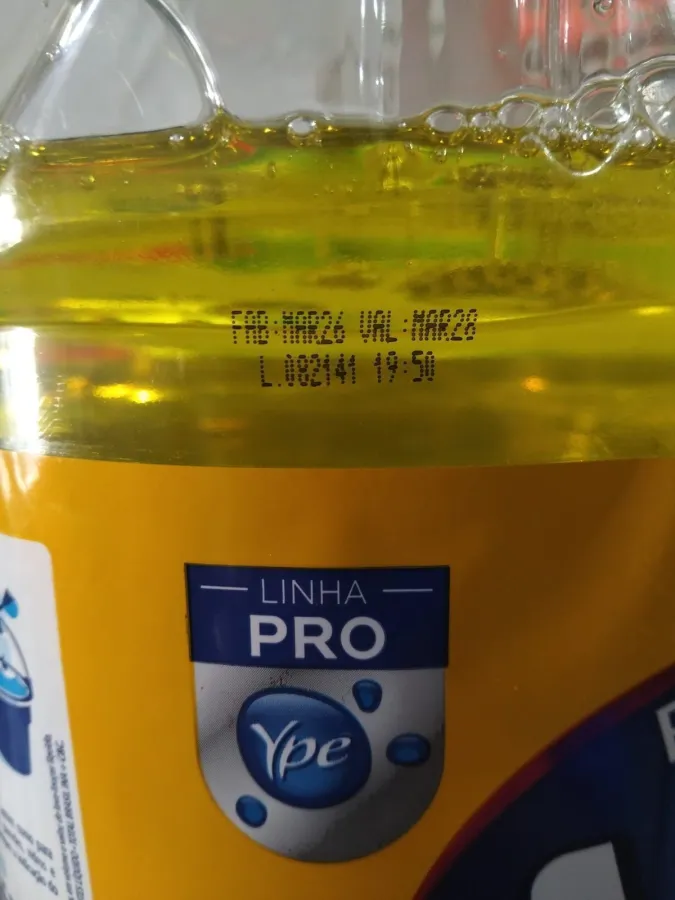 Detergente da Ypê utilizado pela criança, segundo a família