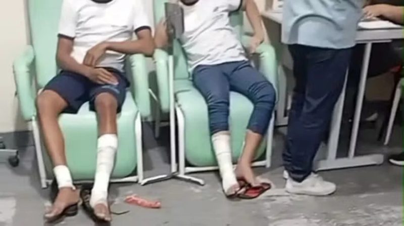 Bomba caseira explode em escola e deixa oito alunos feridos