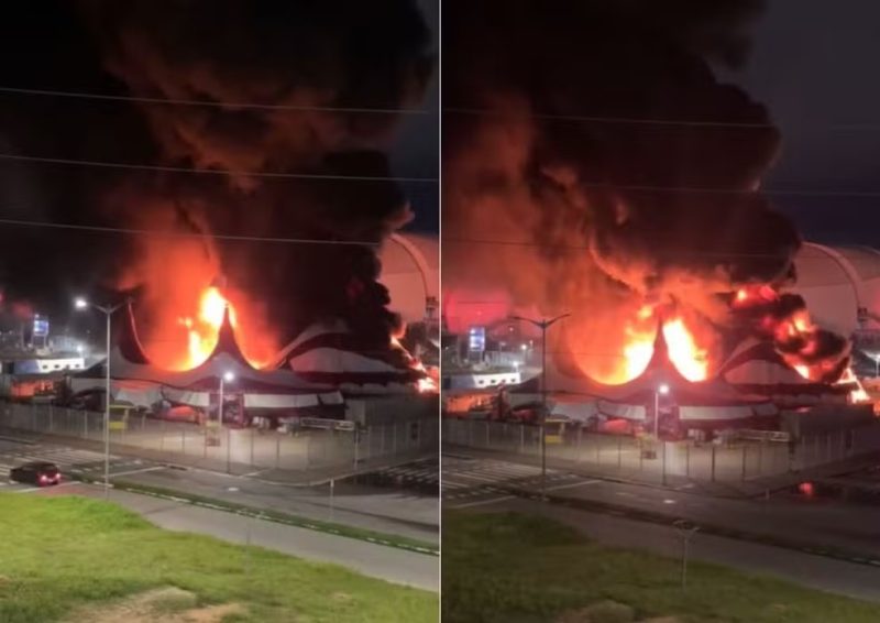 Circo do humorista Tirullipa é destruído por incêndio