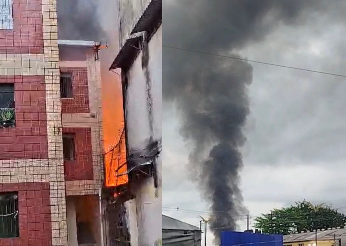 VÍDEOS: Incêndio de grandes proporções atinge casas no bairro São Jorge, em Manaus
