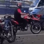VÍDEO: Motociclista fica ferido após acidente na Bola da Suframa em Manaus