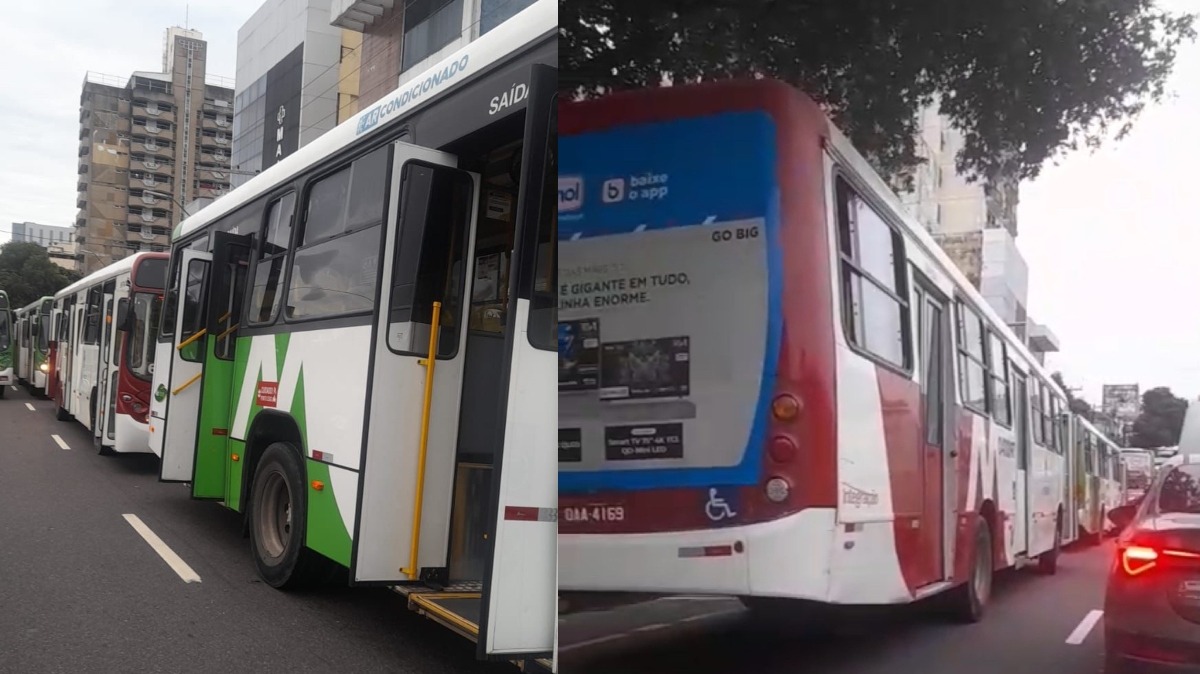 Rodoviários paralisam ônibus em Manaus para chamar atenção de Lula contra escala 6×1