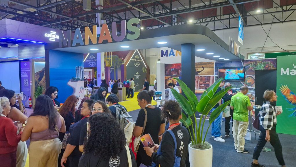 Apresentação do estande de Manaus em evento