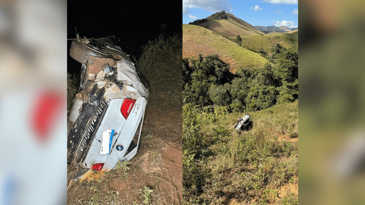 BMW cai em ribanceira de 100 metros e deixa cinco mortos em Minas Gerais