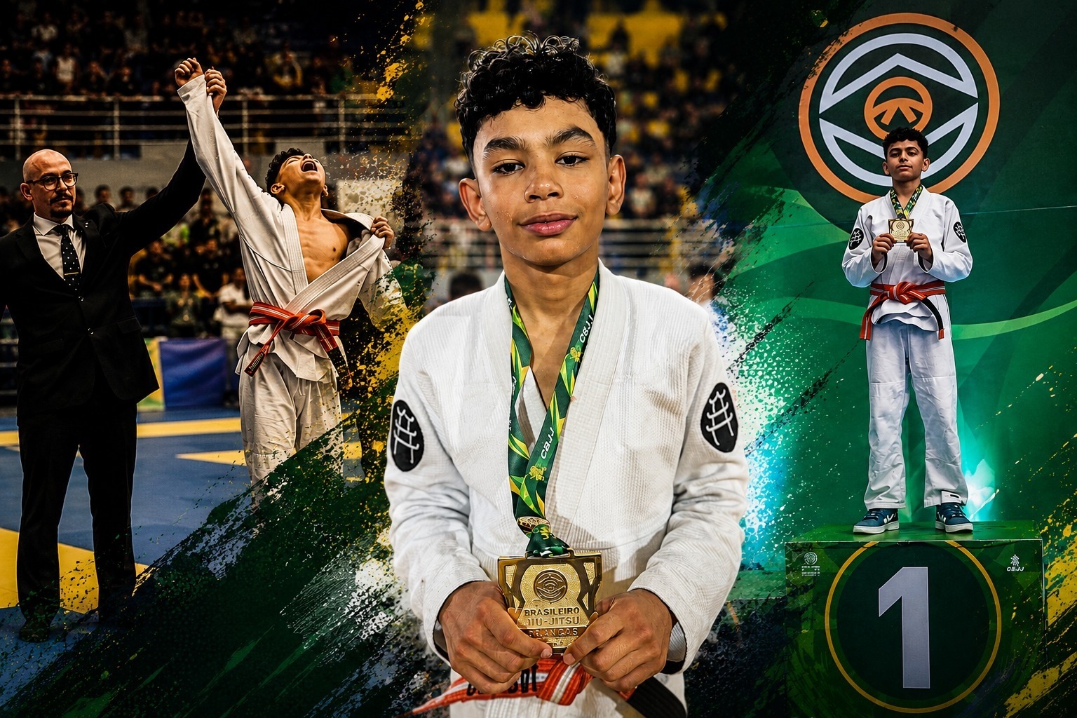 De rifas ao ouro: amazonense brilha no Brasileiro Kids de Jiu-Jítsu