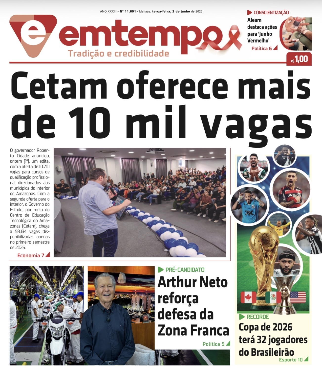 Jornal Em Tempo – terça-feira, 2 de junho de 2026