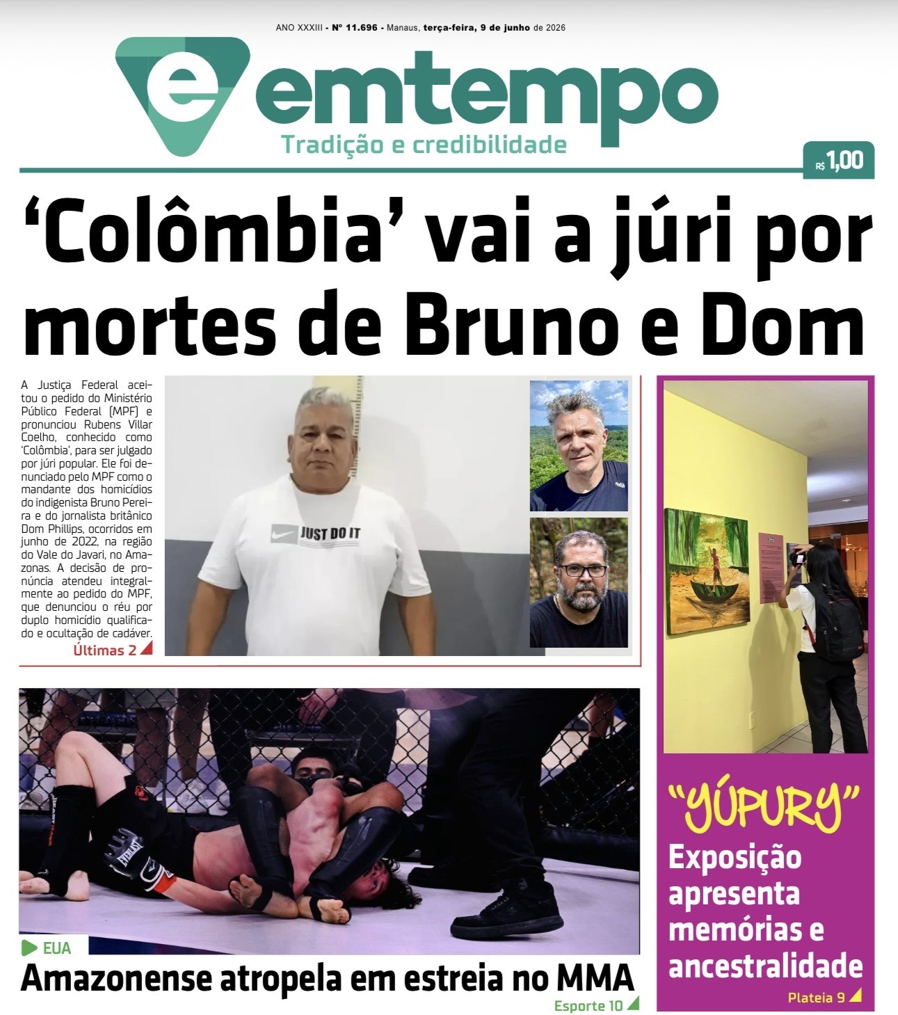 Jornal Em Tempo – terça-feira, 9 de junho de 2026