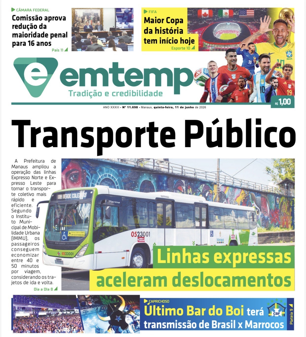 Jornal Em Tempo – quinta-feira, 11 de junho de 2026