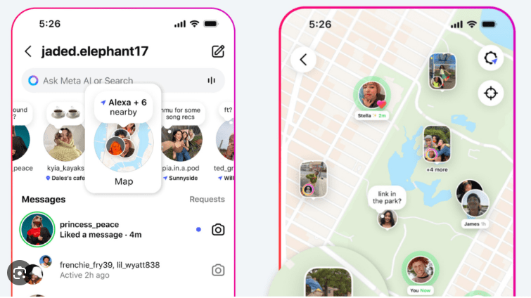 Instagram - mapa - localização